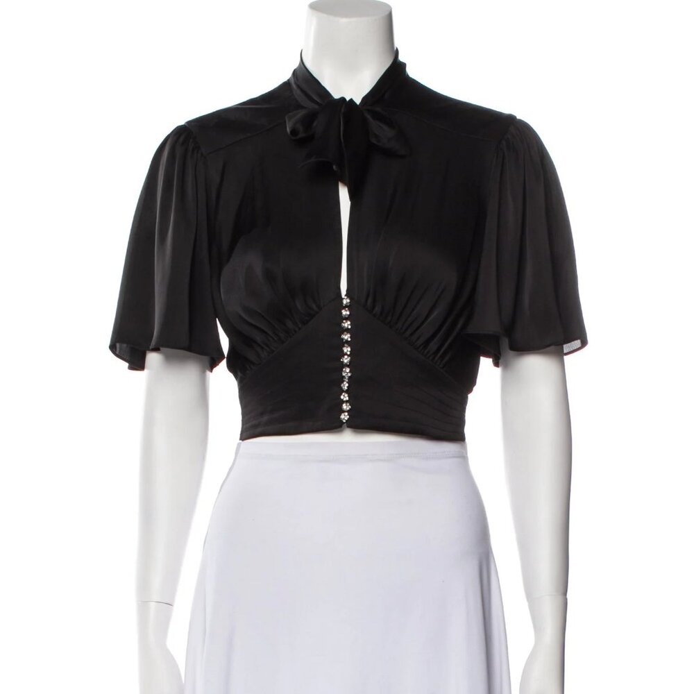 Paco Rabanne Short Sleeve Crop Top